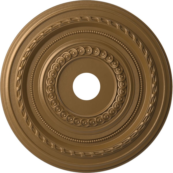 Ekena Millwork Cole PVC Ceiling Medallion (Fits Canopies up to 6"), Metallic Gold Rush, 22"OD x 3 1/2"ID x 1"P CMP22COCGH - main